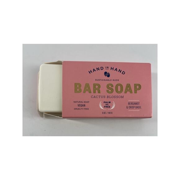 Hand in Hand Bar Soap Cactus Blossom Bergamot and Crisp Basil 5 oz New - Picture 1 of 3